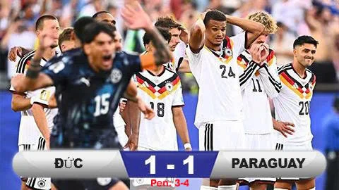 Đức thua cay đắng Paraguay trên chấm 11m, cúi đầu rời World Cup