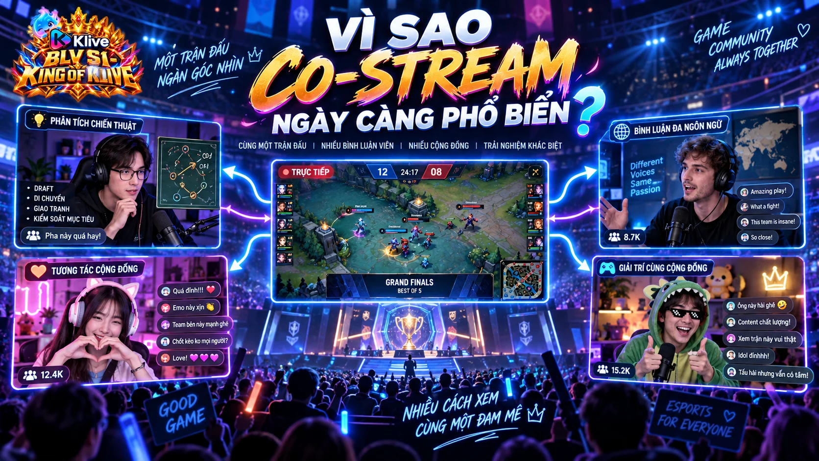 Co-stream trong Esports là gì? Vì sao hình thức bình luận này ngày càng phổ biến?