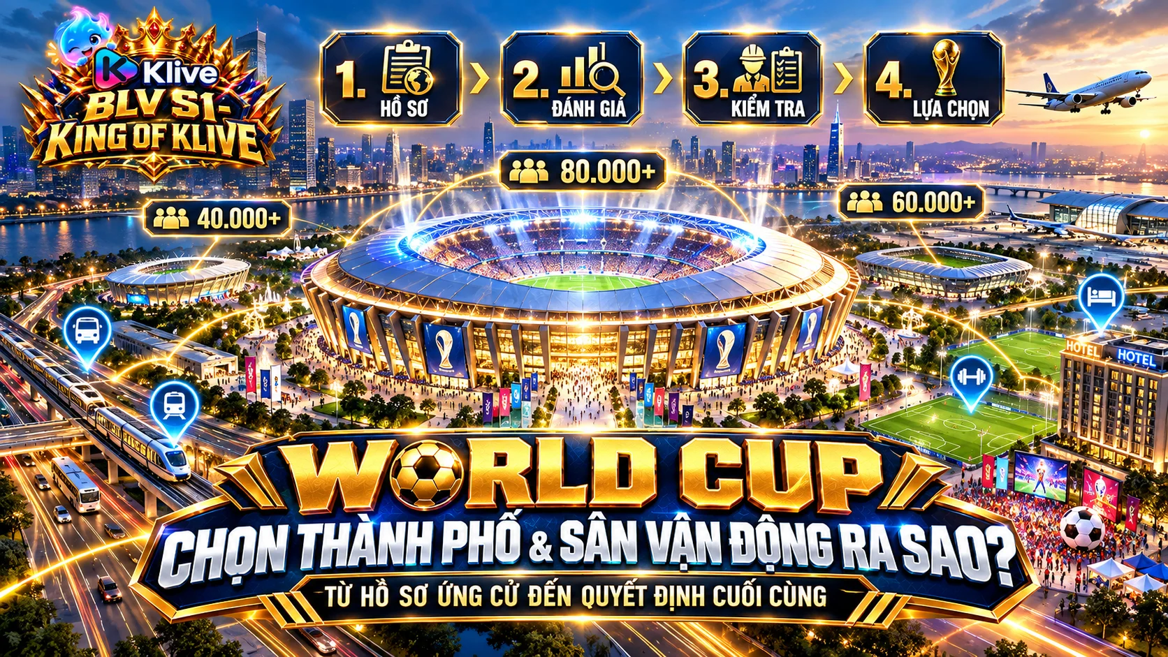 Các thành phố và sân vận động đăng cai World Cup được lựa chọn như thế nào?